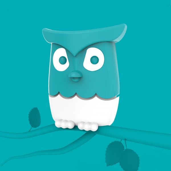 porte cles hibou turquoise metalmorphose 