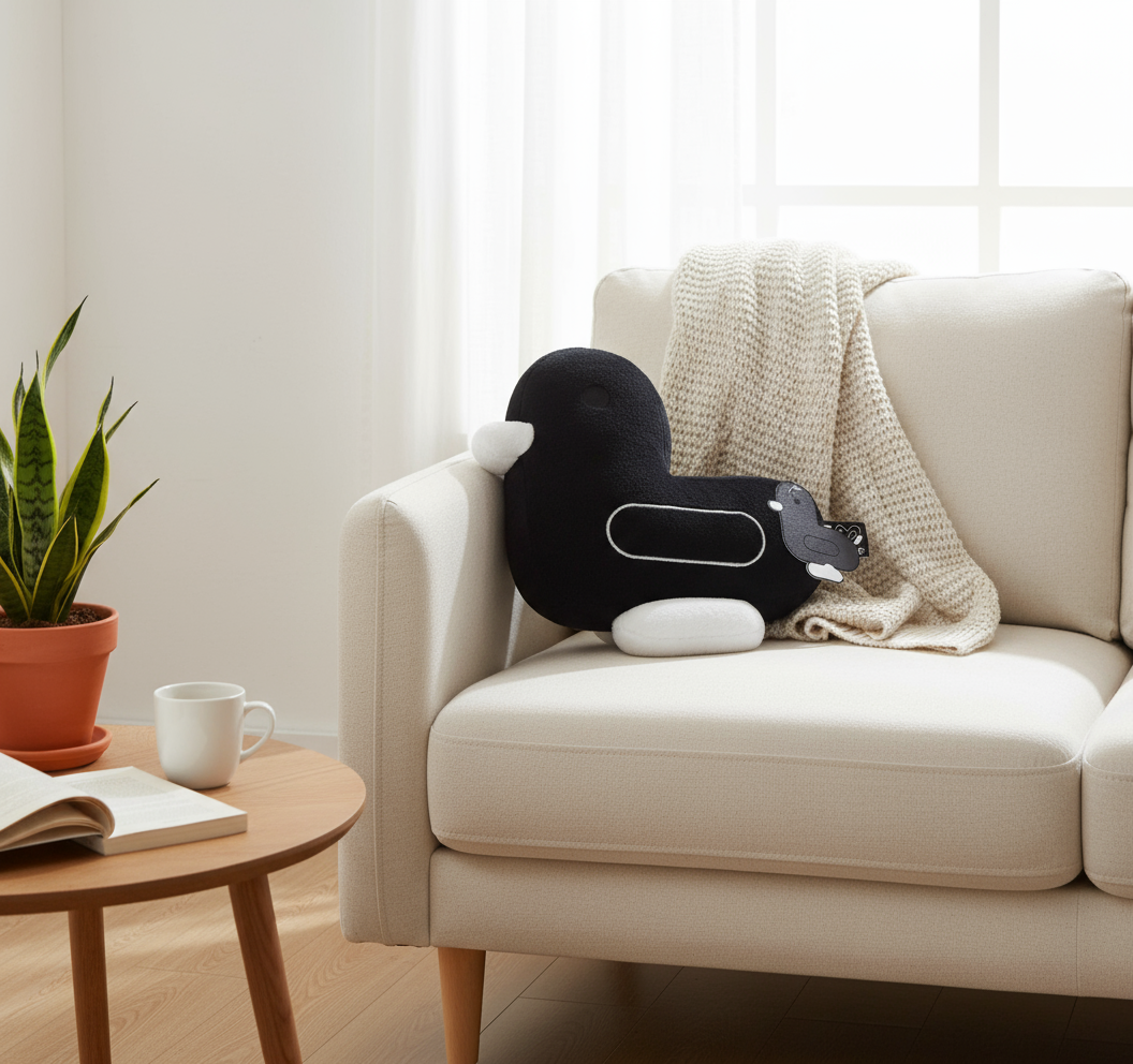 Almofada Pato Preto