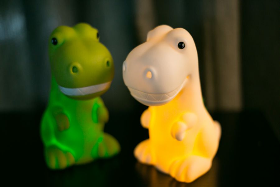 veilleuse dinosaure blanc 