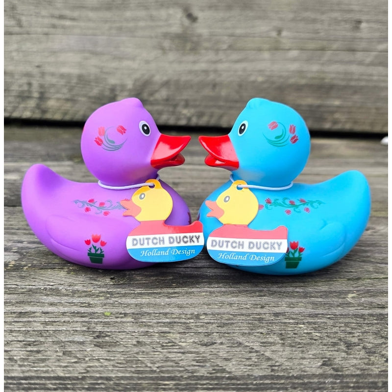 Canard Hollande Tulipes - Violet - Dutch Ducky - vue 2
