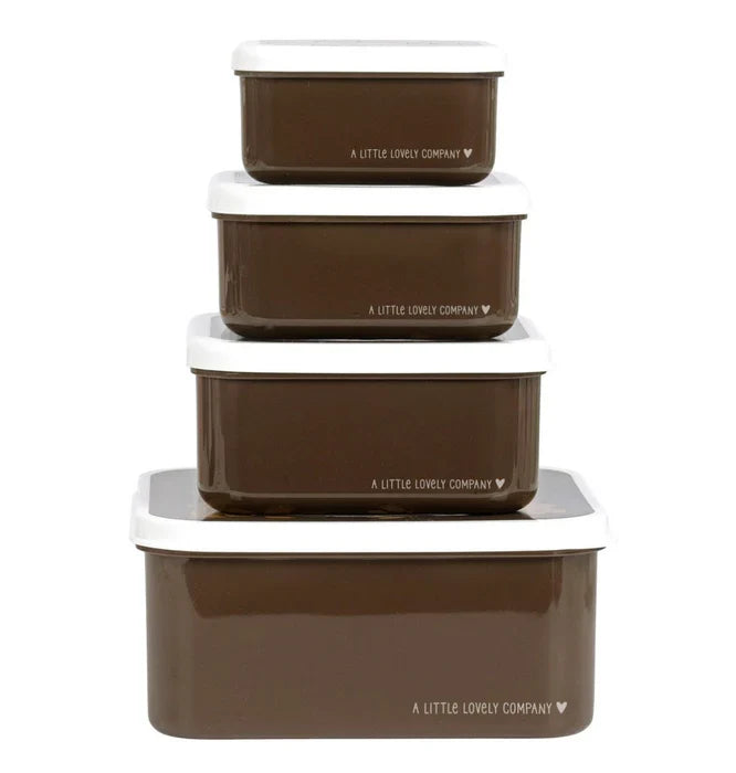 Lot de 4 boîtes repas et goûter - Ours – vue 3 – A Little Lovely Company