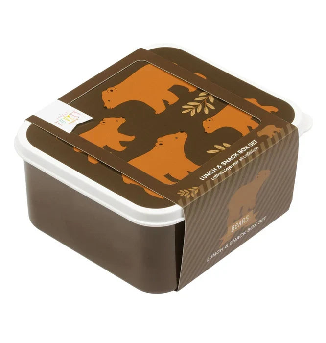 Lot de 4 boîtes repas et goûter - Ours – vue 5 – A Little Lovely Company
