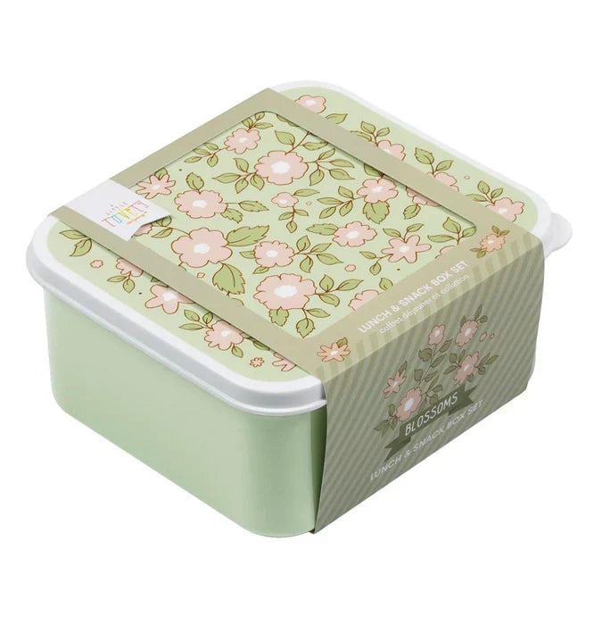 Lot de 4 boîtes repas et goûter - Fleur – vue 5 – A Little Lovely Company