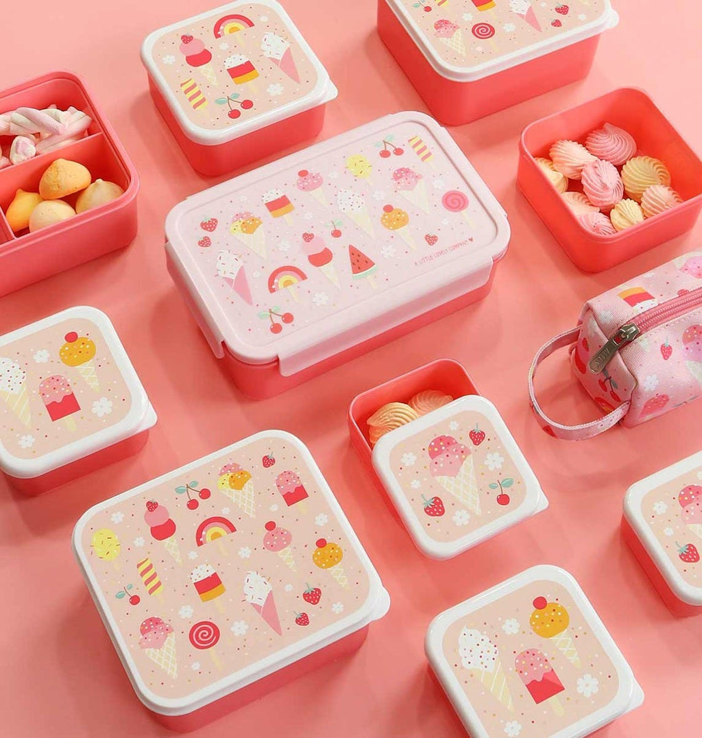 Lot de 4 boîtes repas et goûter - Glaces – vue 2 – A Little Lovely Company