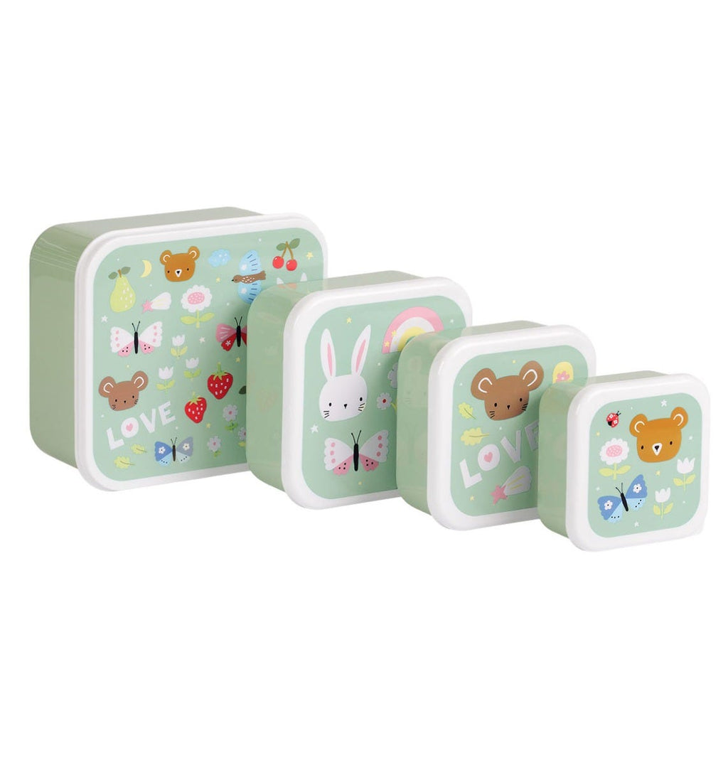 Lot de 4 boîtes repas et goûter - Joy – vue 3 – A Little Lovely Company