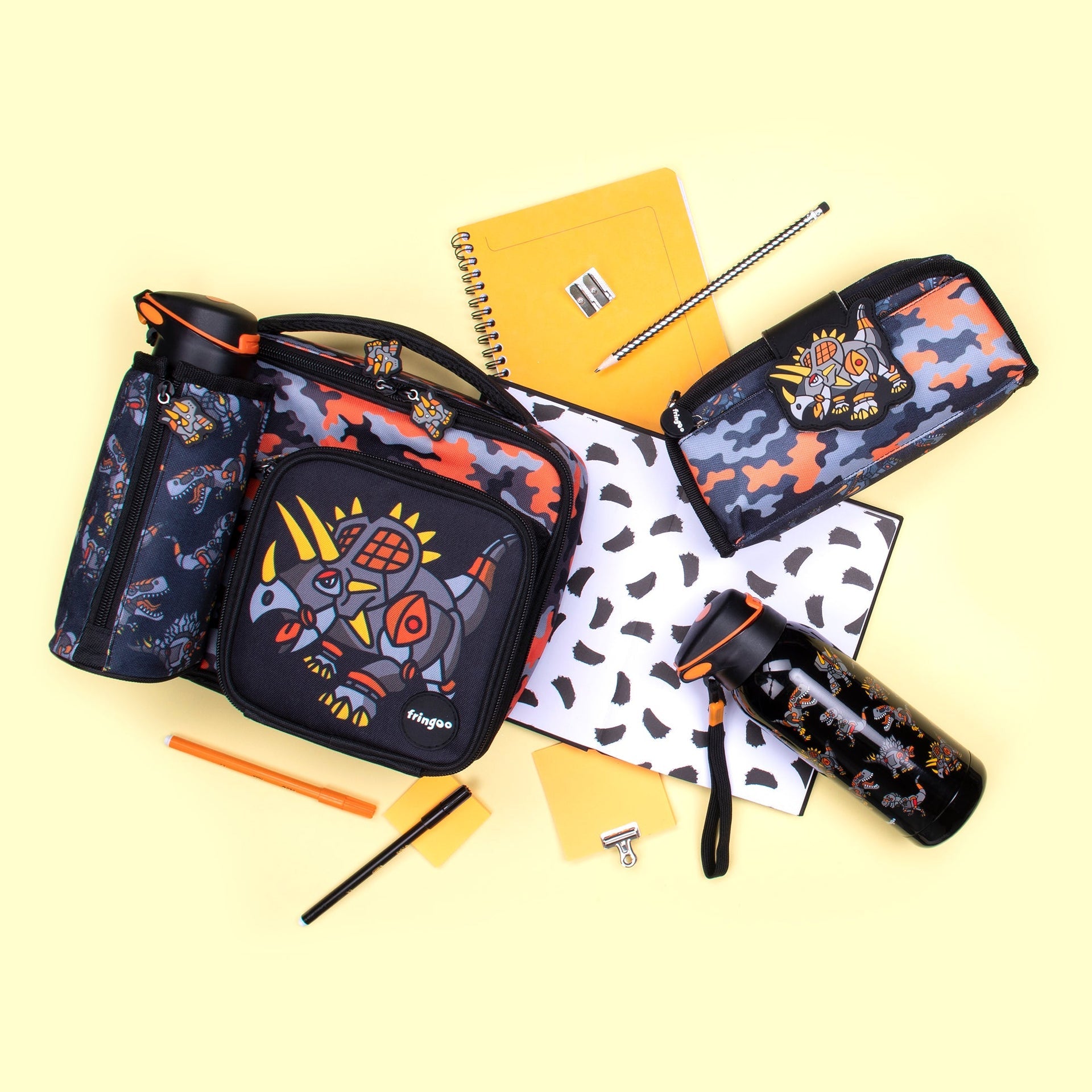 Sac repas carré – dinosaure Robot