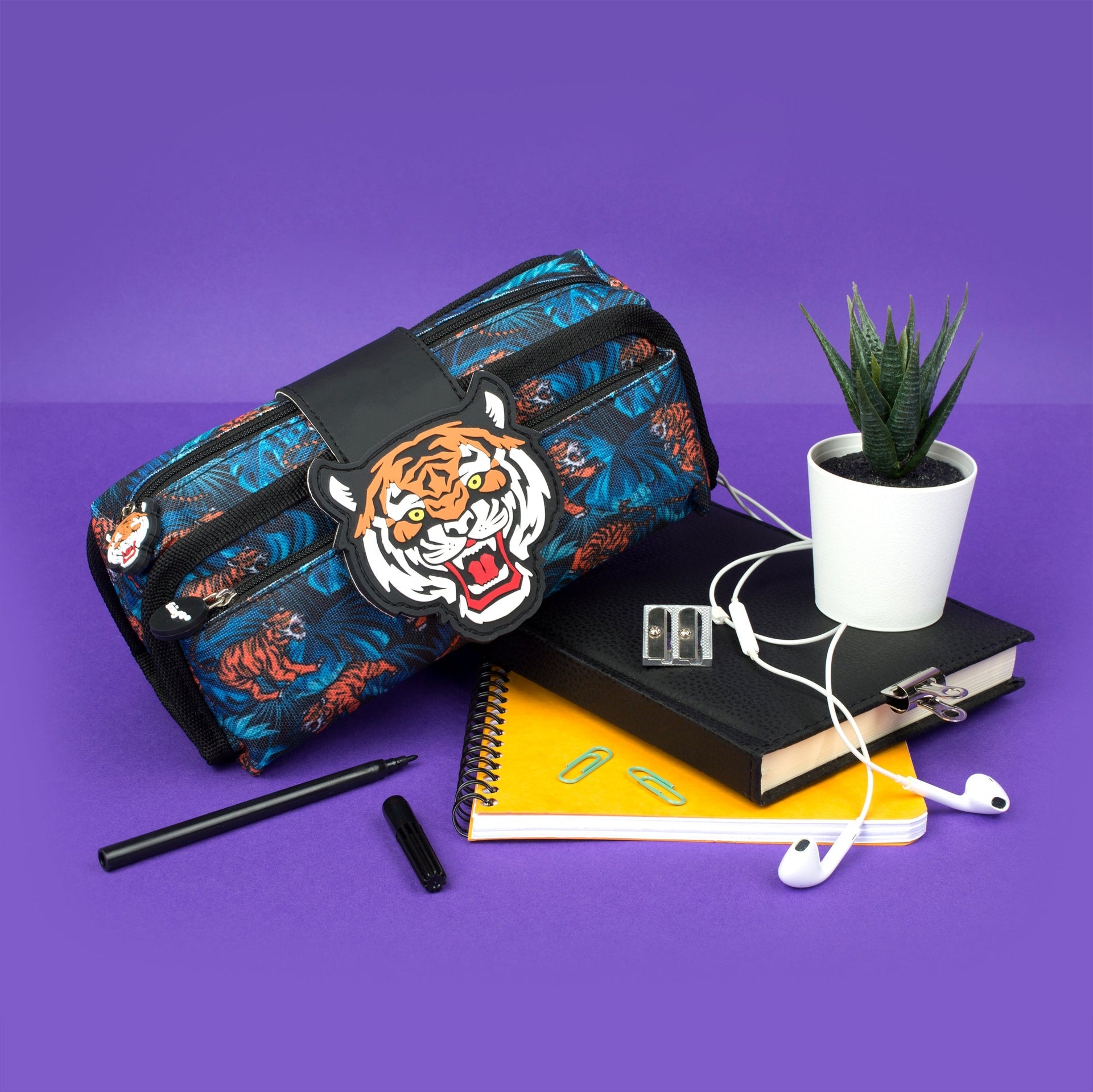 Trousse scolaire – Silicone Patch Tiger