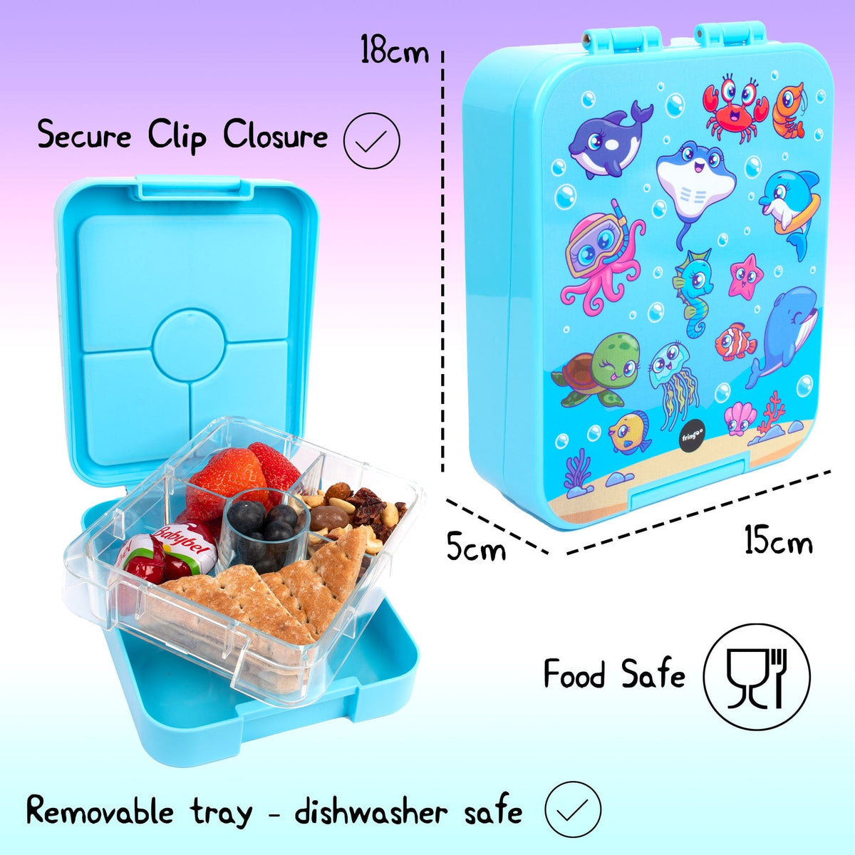 Boite à goûter Animaux Marins "Sea World"