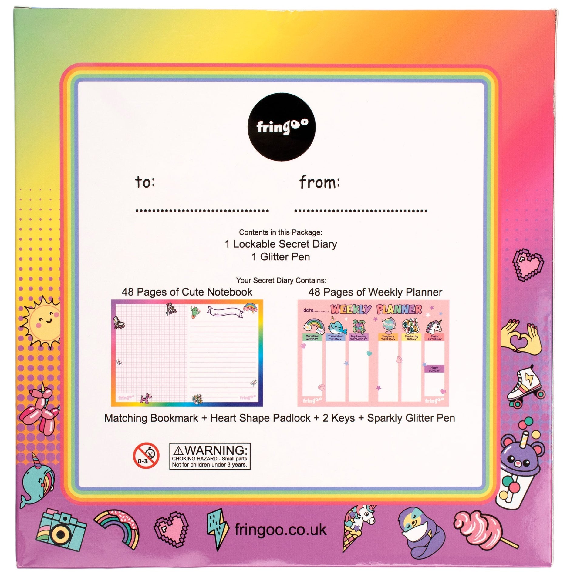 Journal secret pailleté – pailleté – licorne
