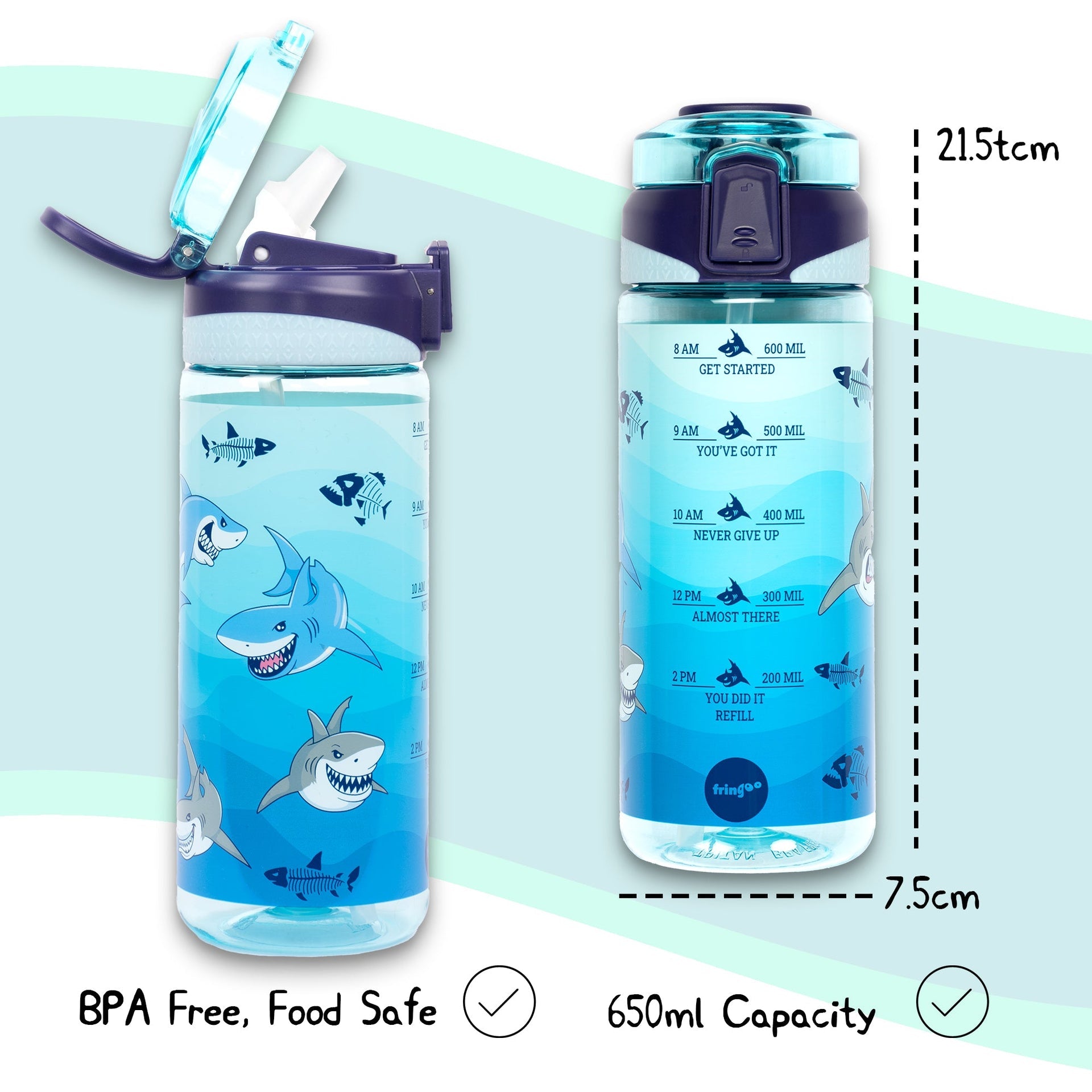 Gourde – Straw Bottle – Shark World