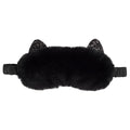 Plush sleep mask – black cat