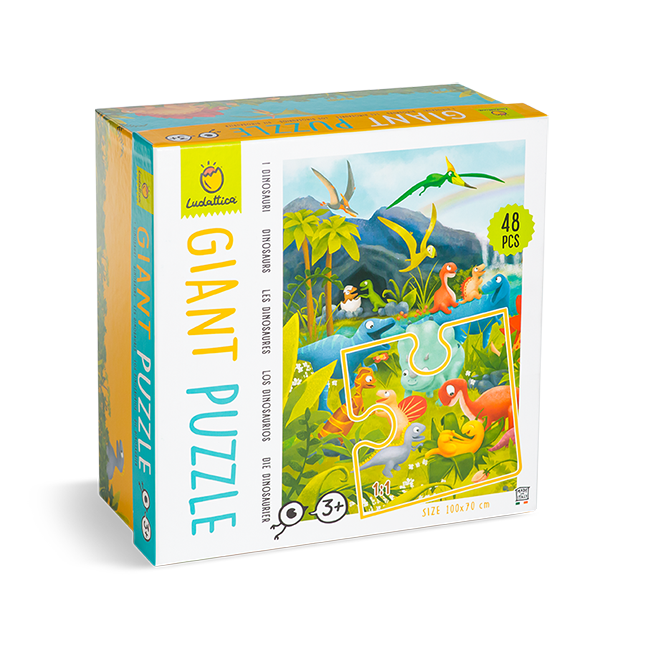 puzzle geant les dinosaures ludattica 8008324074846