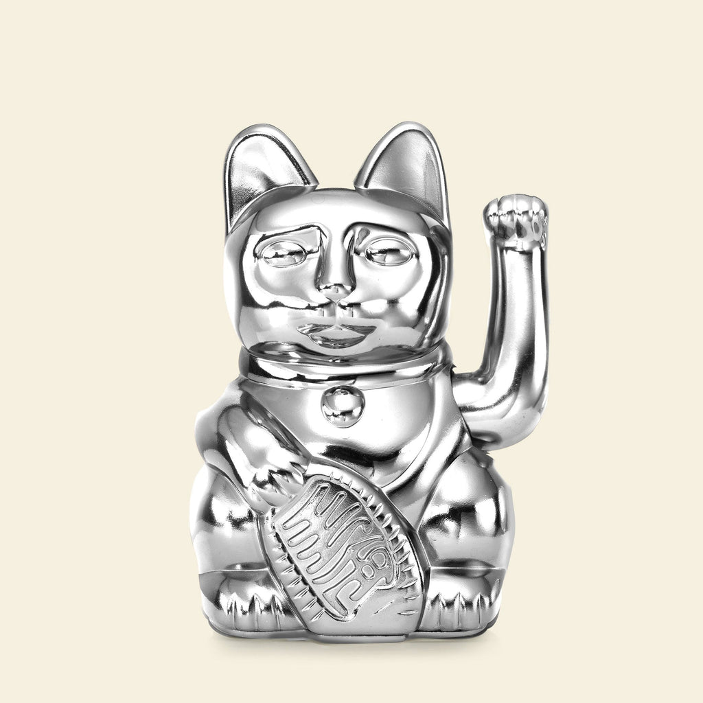 Chat Chanceux Argent Brillant “Nova”