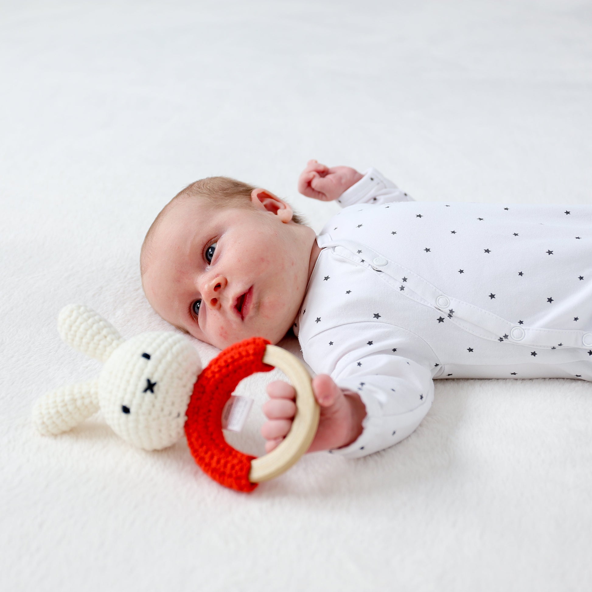 Hochet Miffy Teether Eco-Cotton Just Dutch - OFCK.fr