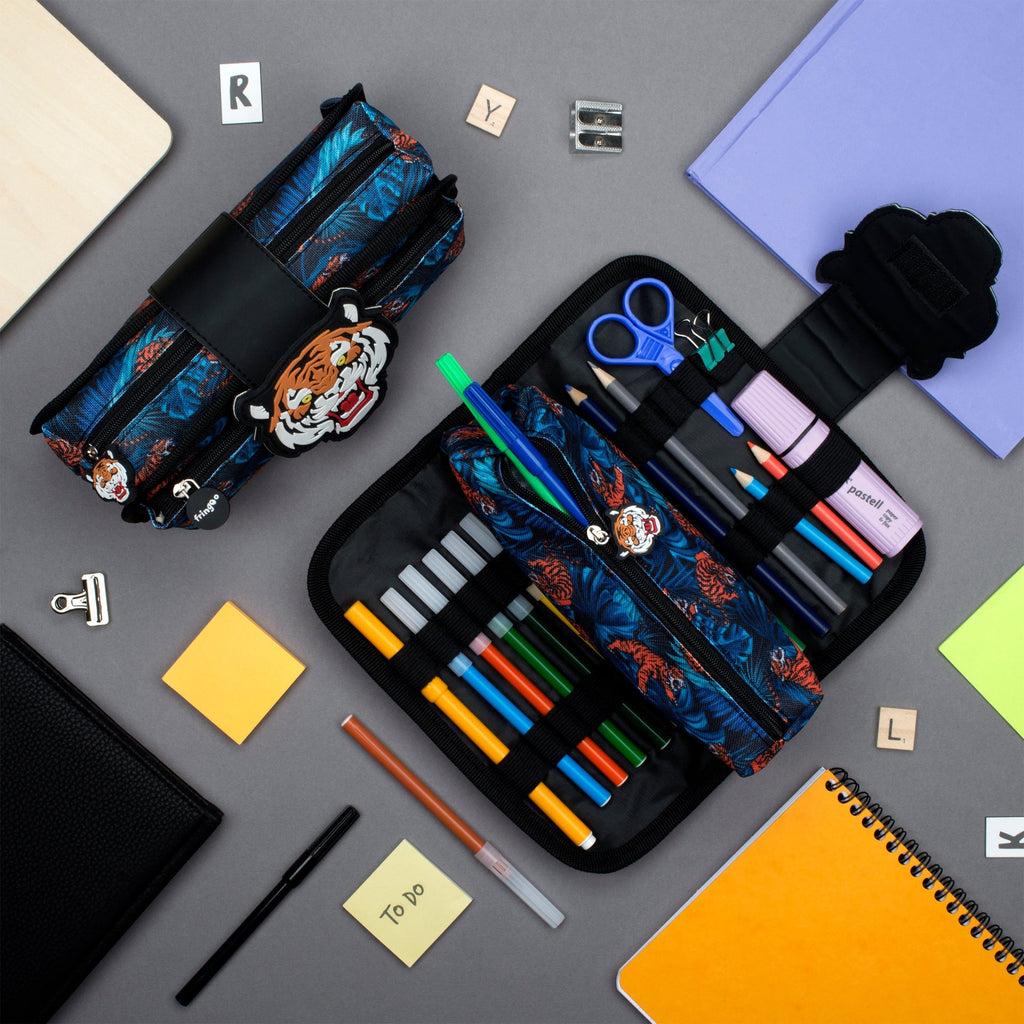 Trousse scolaire – Silicone Patch Tiger