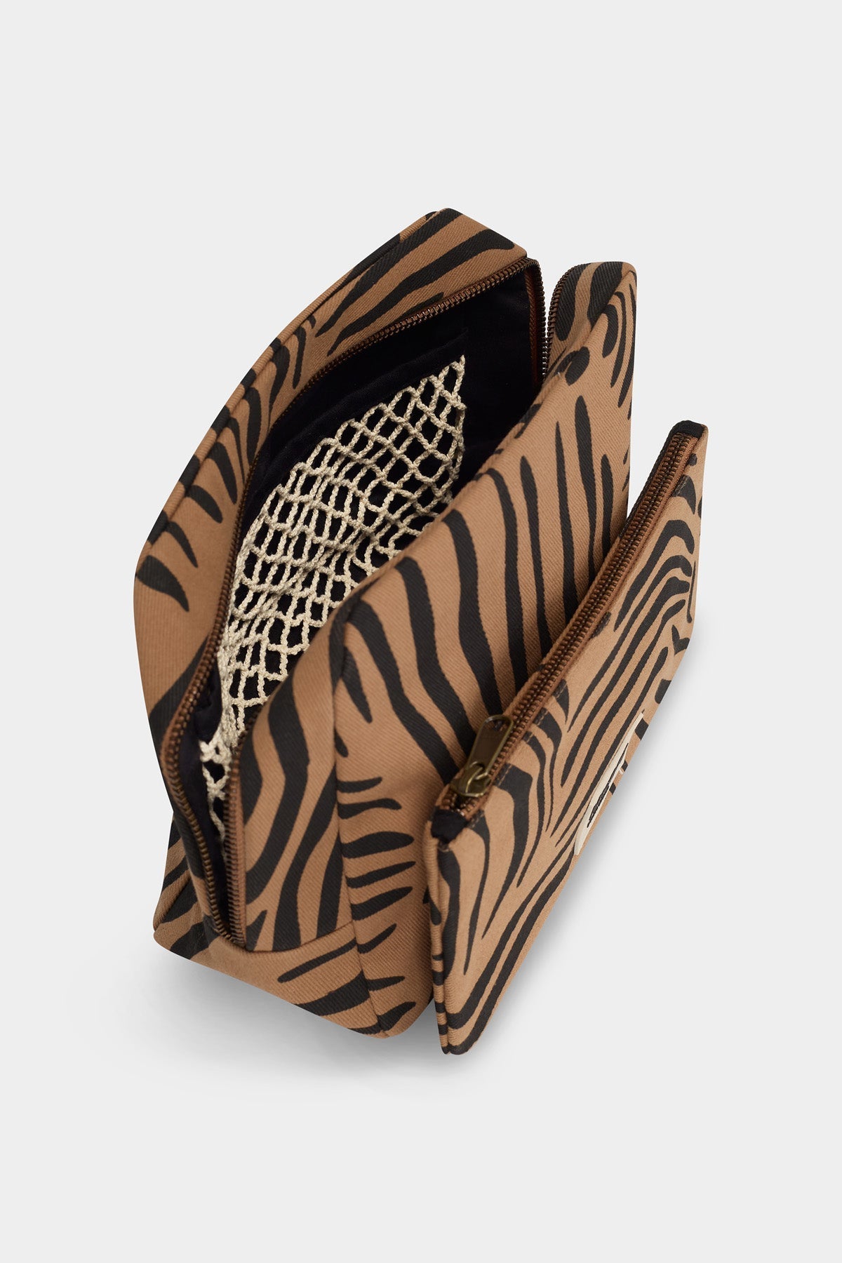 Trousse de toilette XL Alix Zèbre cannelle