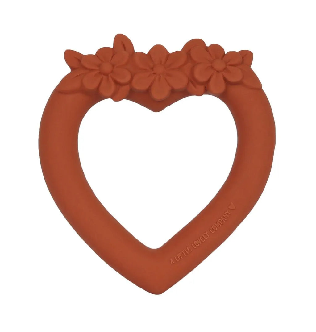 Anneau de dentition Cœur Terracotta – A Little Lovely Company