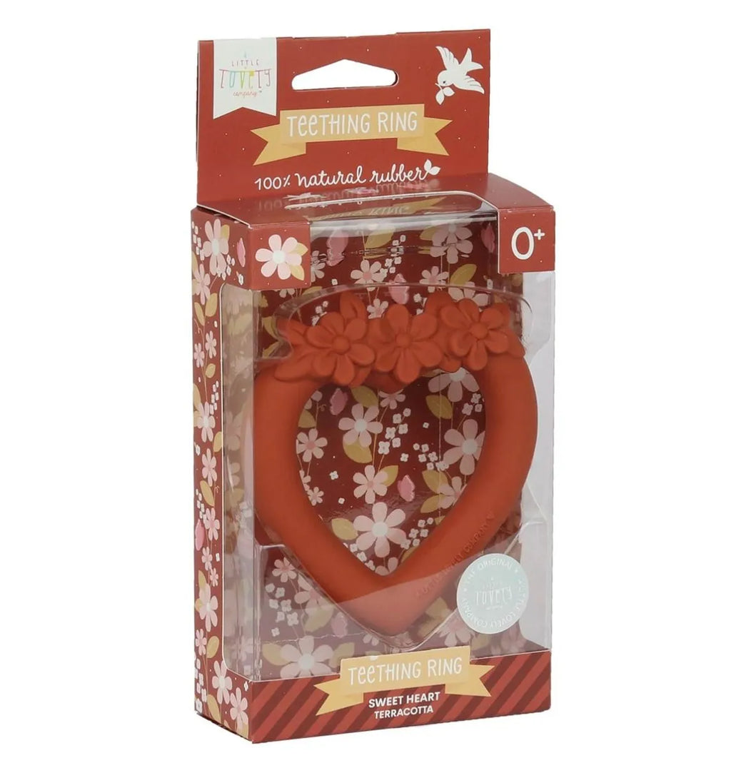 Anneau de dentition Cœur Terracotta – vue 6 – A Little Lovely Company
