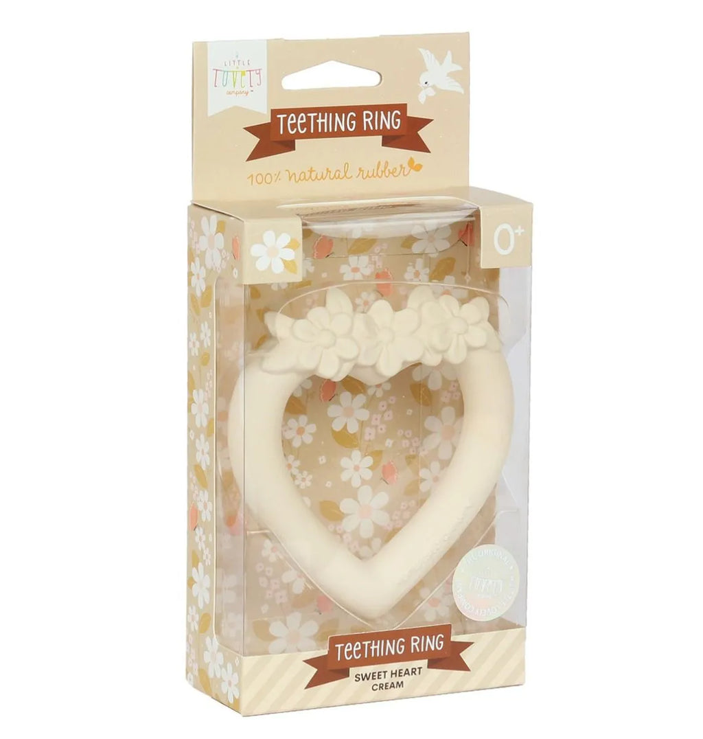 Anneau de dentition Cœur Écru – vue 6 – A Little Lovely Company
