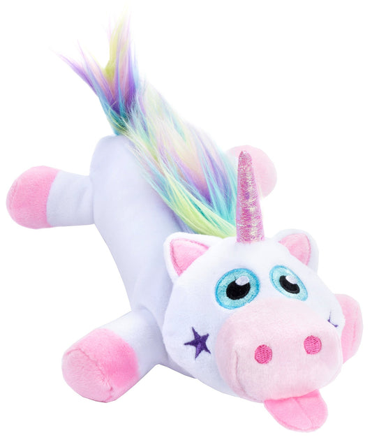 Trousse scolaire peluche licorne blanche arc-en-ciel