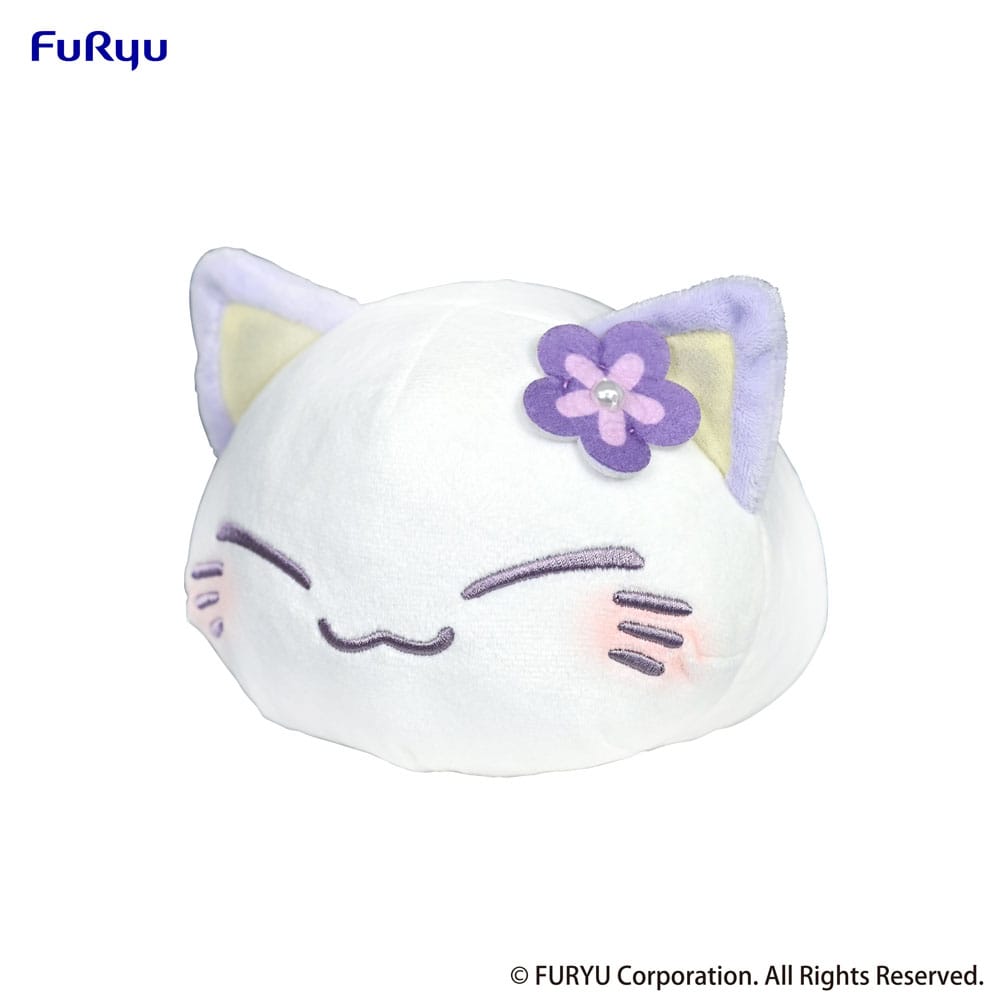 nemuneko cat peluche purple 18 cm 