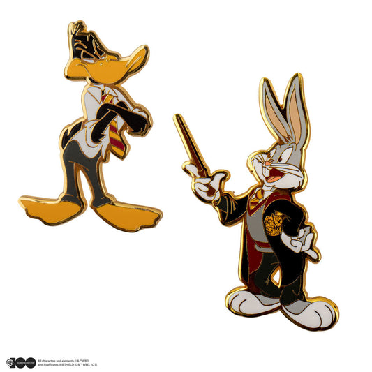 Pin’s Bugs Bunny et Daffy Duck à Poudlard Cinereplicas CoinCaillerie