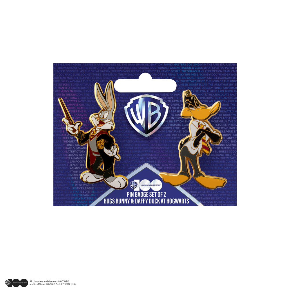 Pin’s Bugs Bunny et Daffy Duck à Poudlard Cinereplicas CoinCaillerie