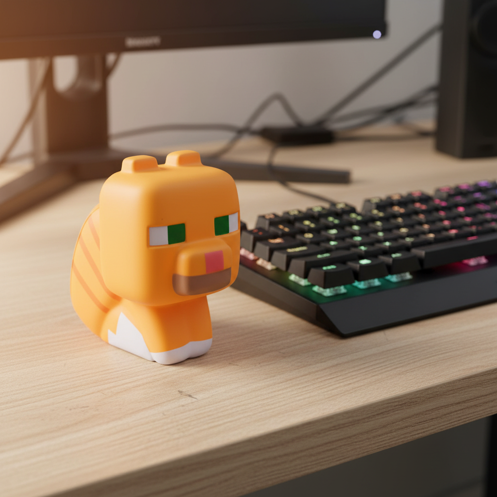 Mega Squishme Minecraft - Mourovatá kočka