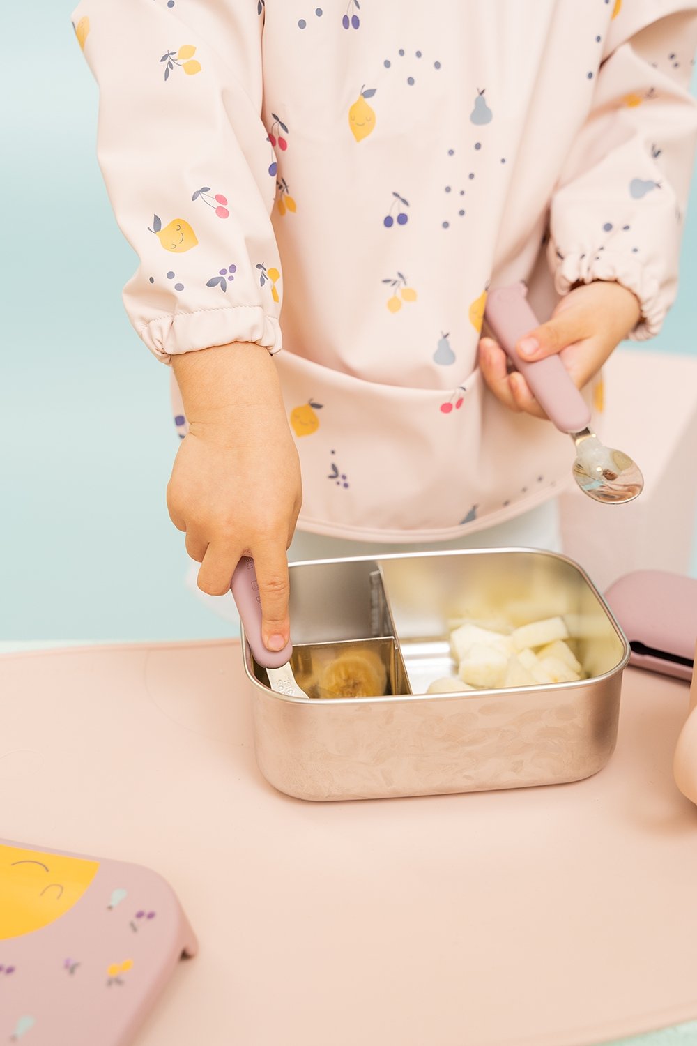 Zoe the Koala Cutlery with Silicone Case Storm Grey